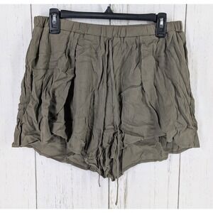 Dee Elly Size Large‎ Womens Green Elastic Band Shorts